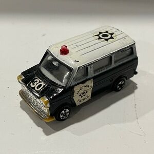 VINTAGE 1977 ZYLMEX P335 FORD BLACK & WHITE HIGHWAY PATROL VAN O10